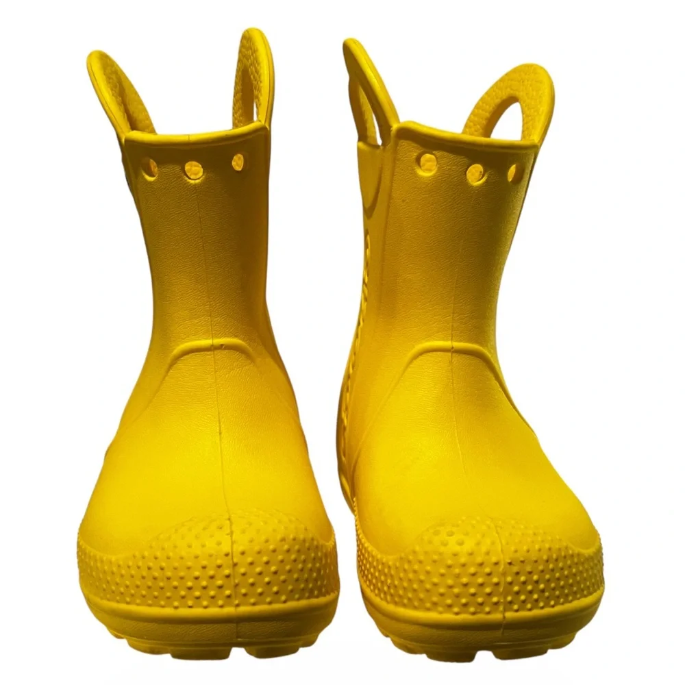 CROCS Toddler Handle It Rain Boots - size 7 - style 12803 Yellow